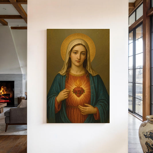 Immaculate Heart of Mary Canvas Wall Art - Journeys of Faith