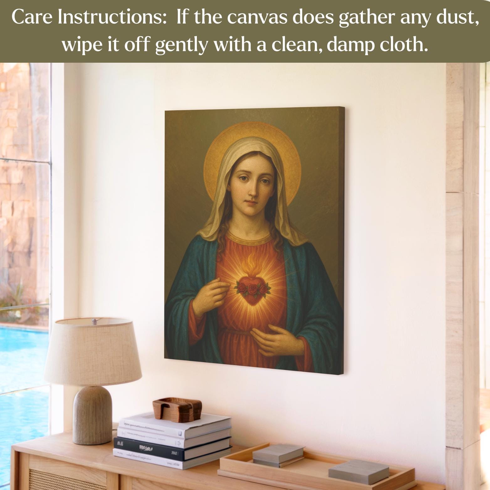 Immaculate Heart of Mary Canvas Wall Art - Journeys of Faith