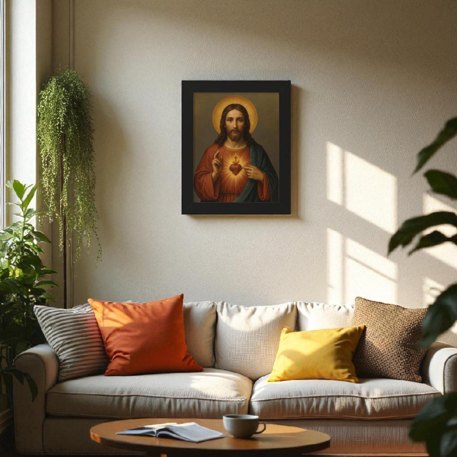Sacred Heart of Jesus Framed Wall Art - Journeys of Faith