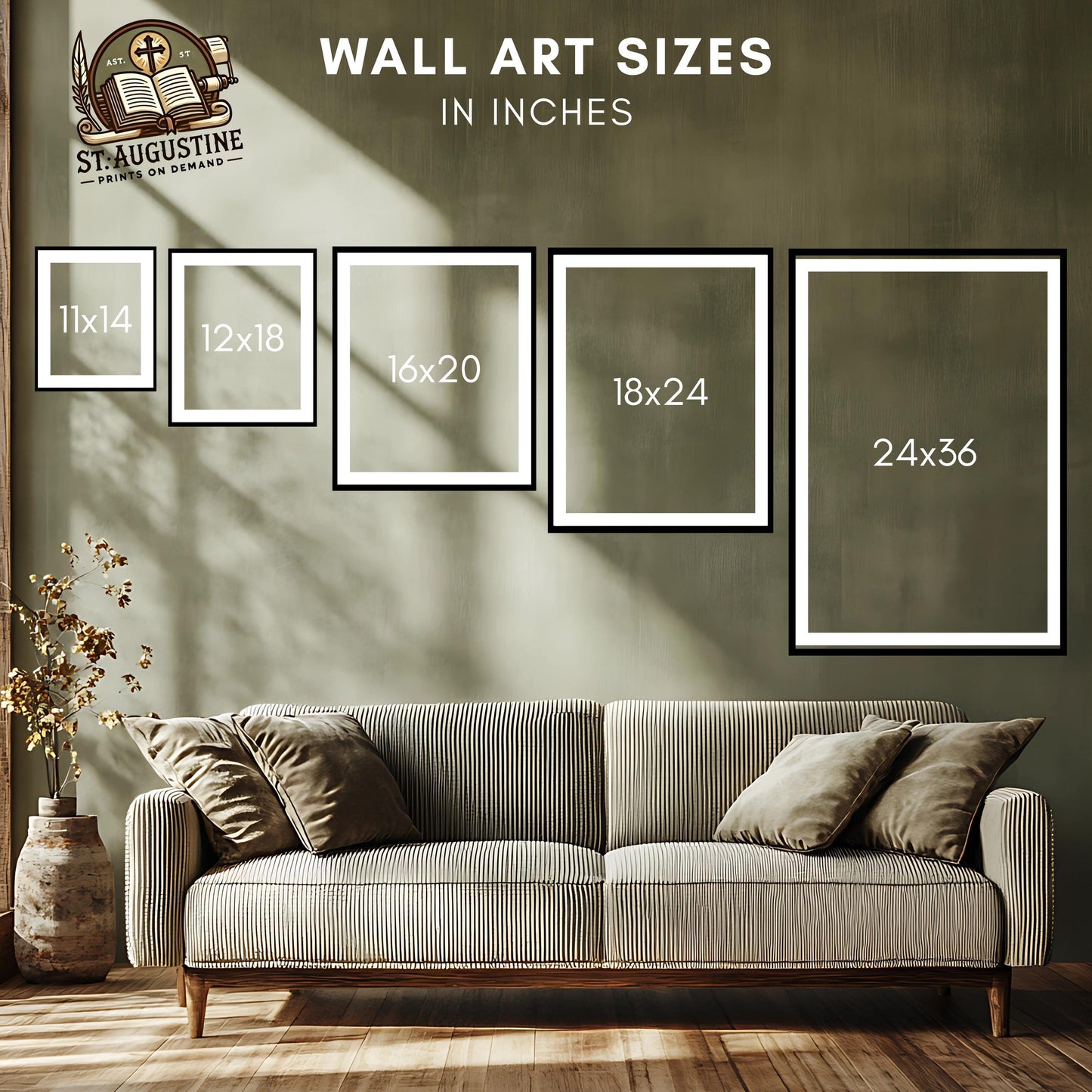 Biblical canvas wall art featuring Matthew 18:12-14 with a religious design, by St. Augustine Prints.