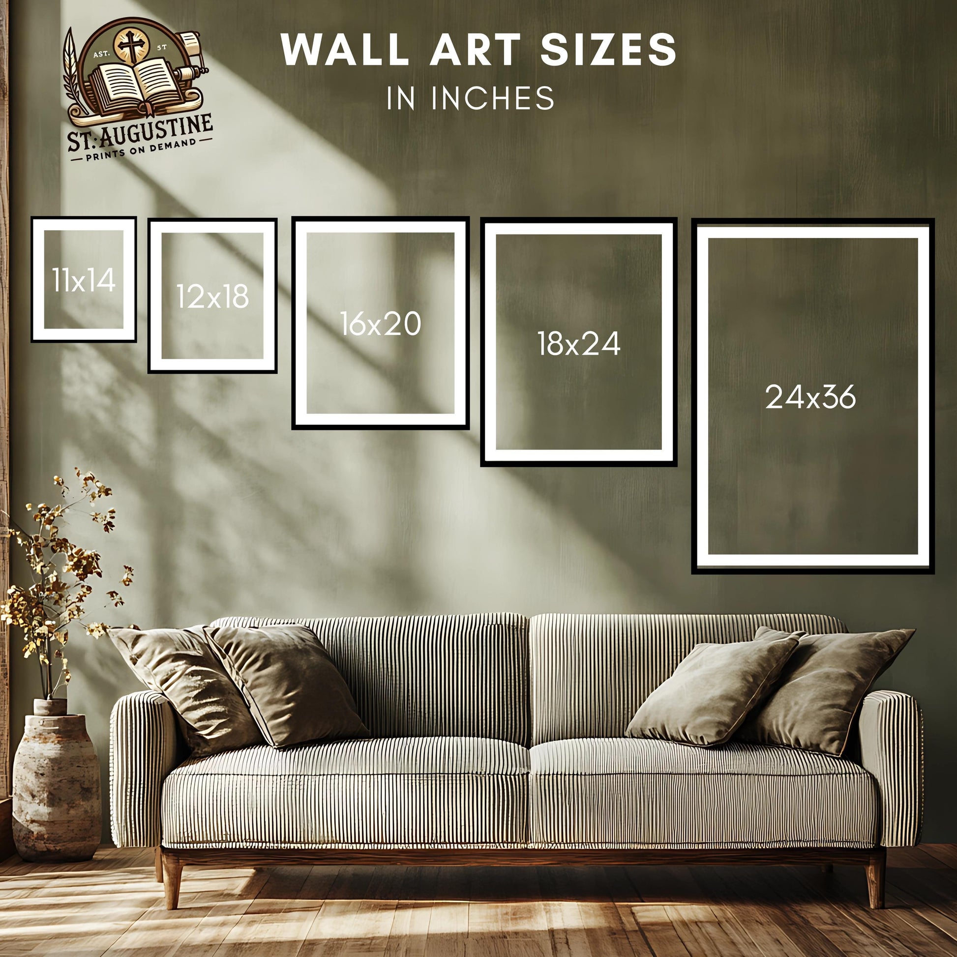 Biblical canvas wall art featuring Matthew 18:12-14 with a religious design, by St. Augustine Prints.