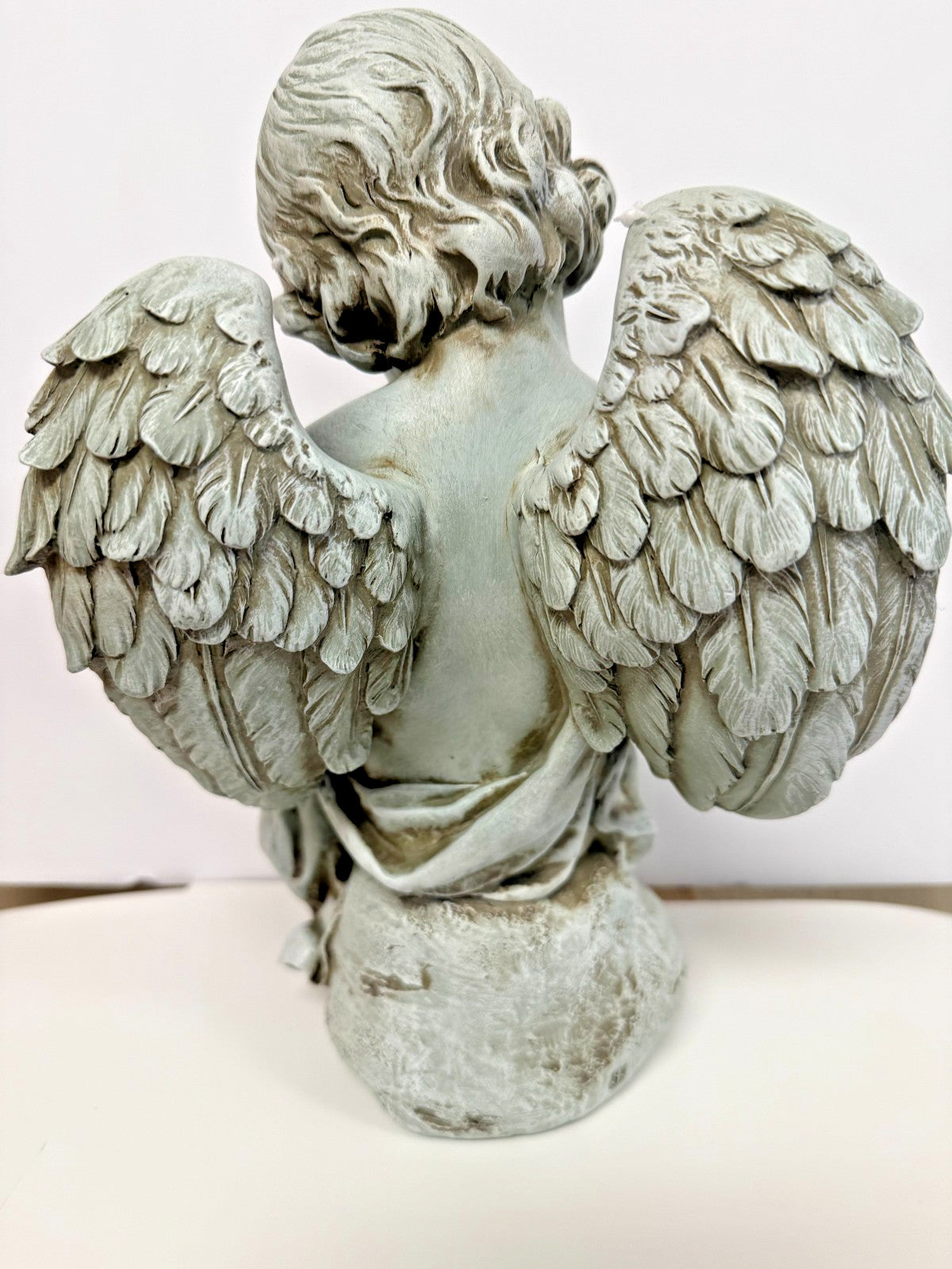Angel with Kitten, Garden  Statue 12" New #RM-60-R2 - Journeys of Faith