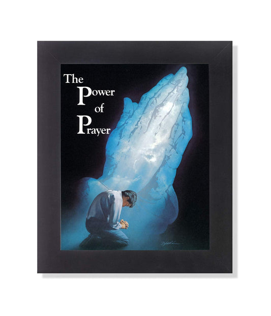 The Power of Prayer Praying Hands Religious Wall Picture Framed Art Print - Journeys of Faith