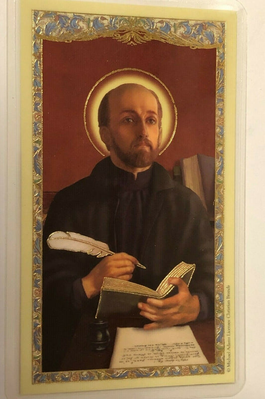 Saint Ignatius of Loyola Laminated Prayer Card, New #PCL-36 - Journeys of Faith