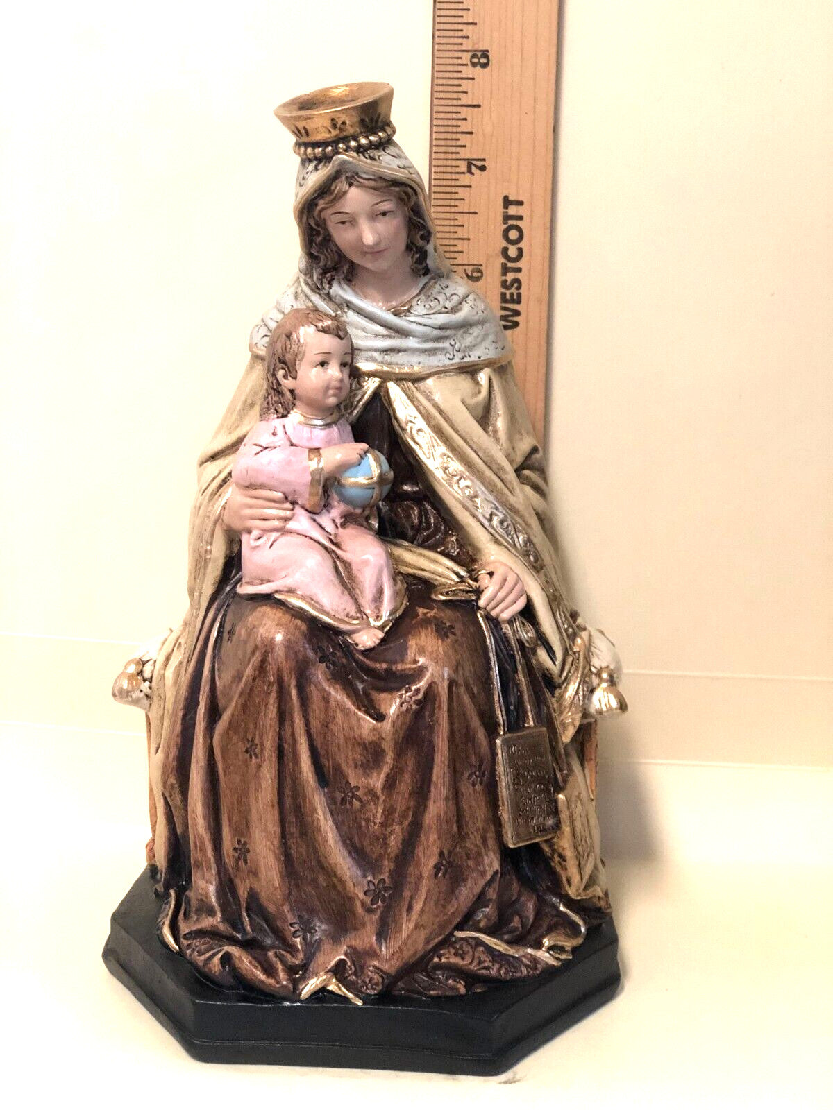 Our Lady of Mount Carmel 8" Statue, New from Colombia #L071 - Journeys of Faith