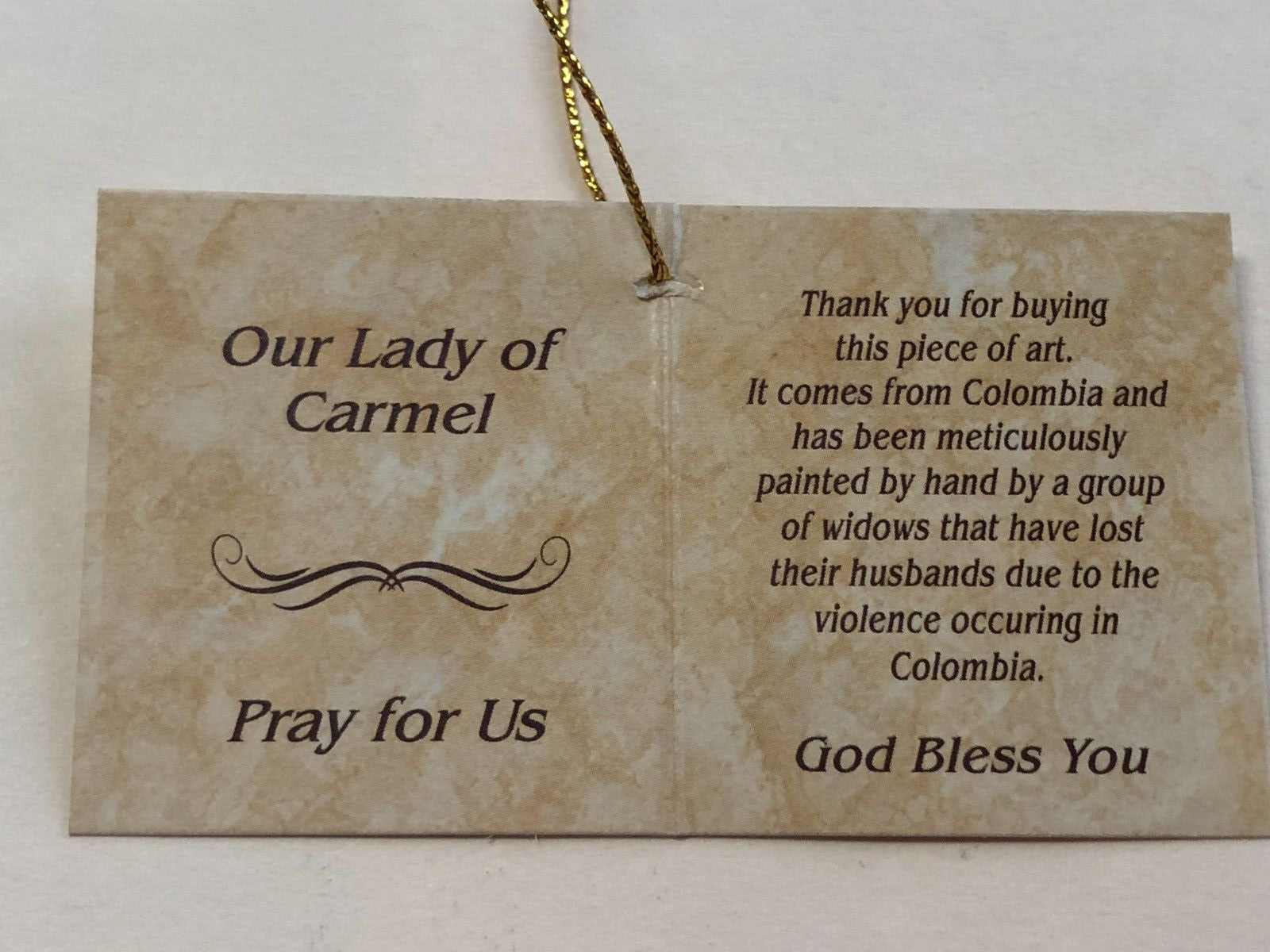 Our Lady of Mount Carmel 8" Statue, New from Colombia #L071 - Journeys of Faith