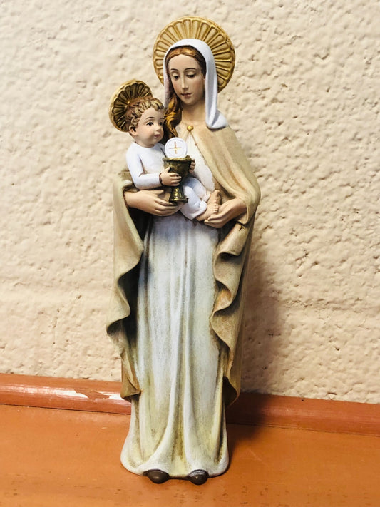 Our Lady of the Blessed Sacrament 8" Statue, New #AB-116 - Journeys of Faith