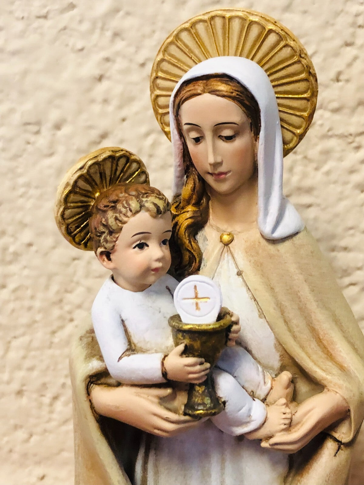 Our Lady of the Blessed Sacrament 8" Statue, New #AB-116 - Journeys of Faith