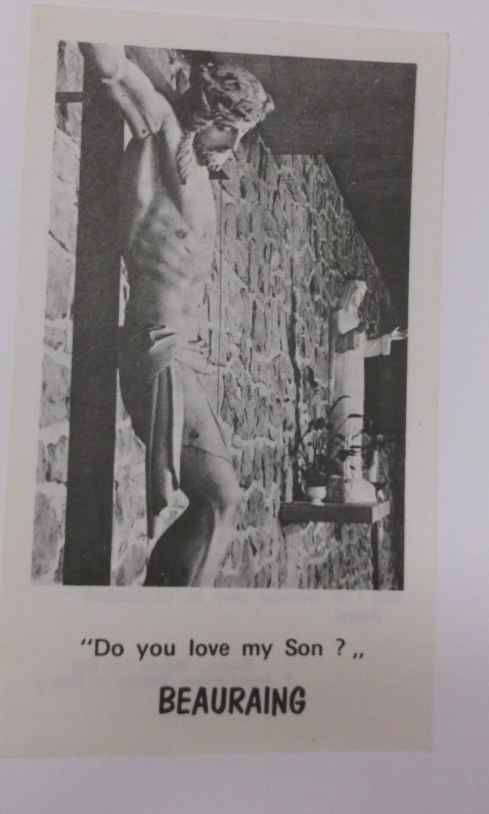 Our Lady of Beauraing, Black & White  Prayer Card, From Belgium, NEW - Journeys of Faith