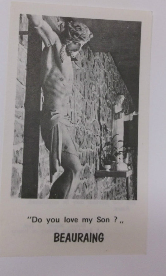 Our Lady of Beauraing, Black & White  Prayer Card, From Belgium, NEW - Journeys of Faith