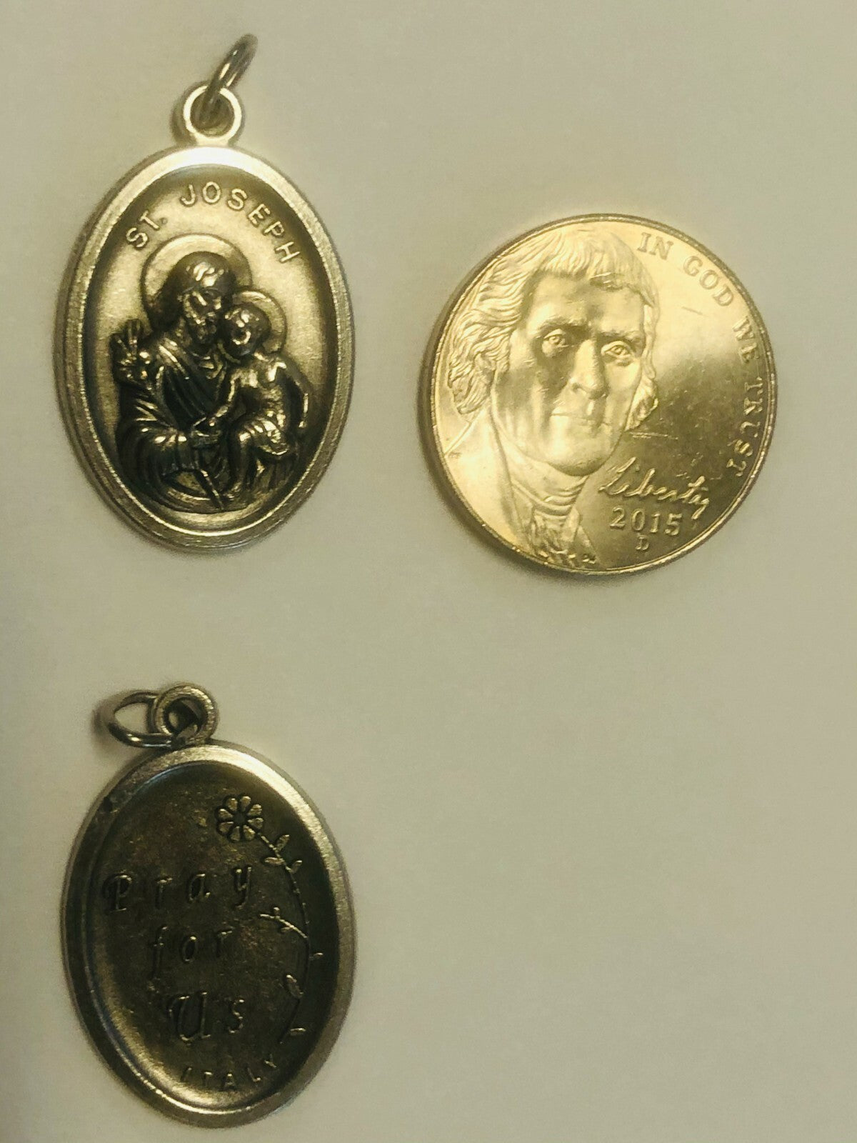 Saint Joseph with Child Jesus Medal, New from Italy #MD-059 - Journeys of Faith