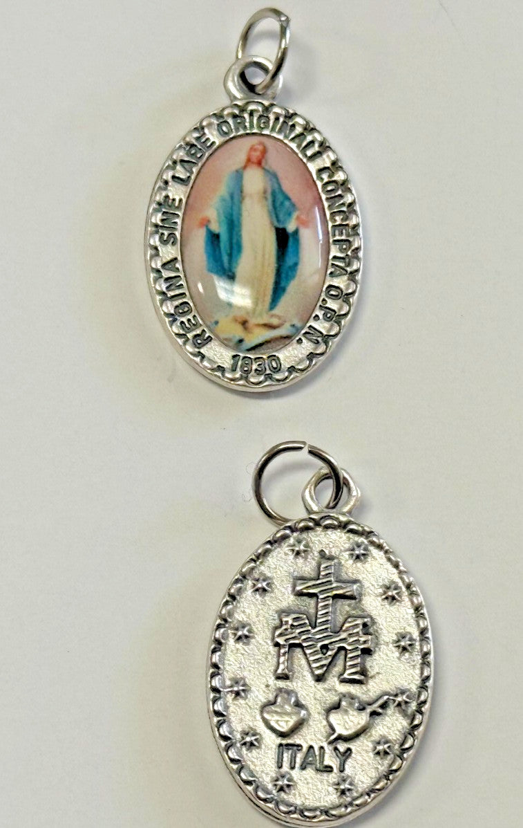 Our Lady of the Miraculous Color Image  1" Medal, New from Italy #MD-024 - Journeys of Faith