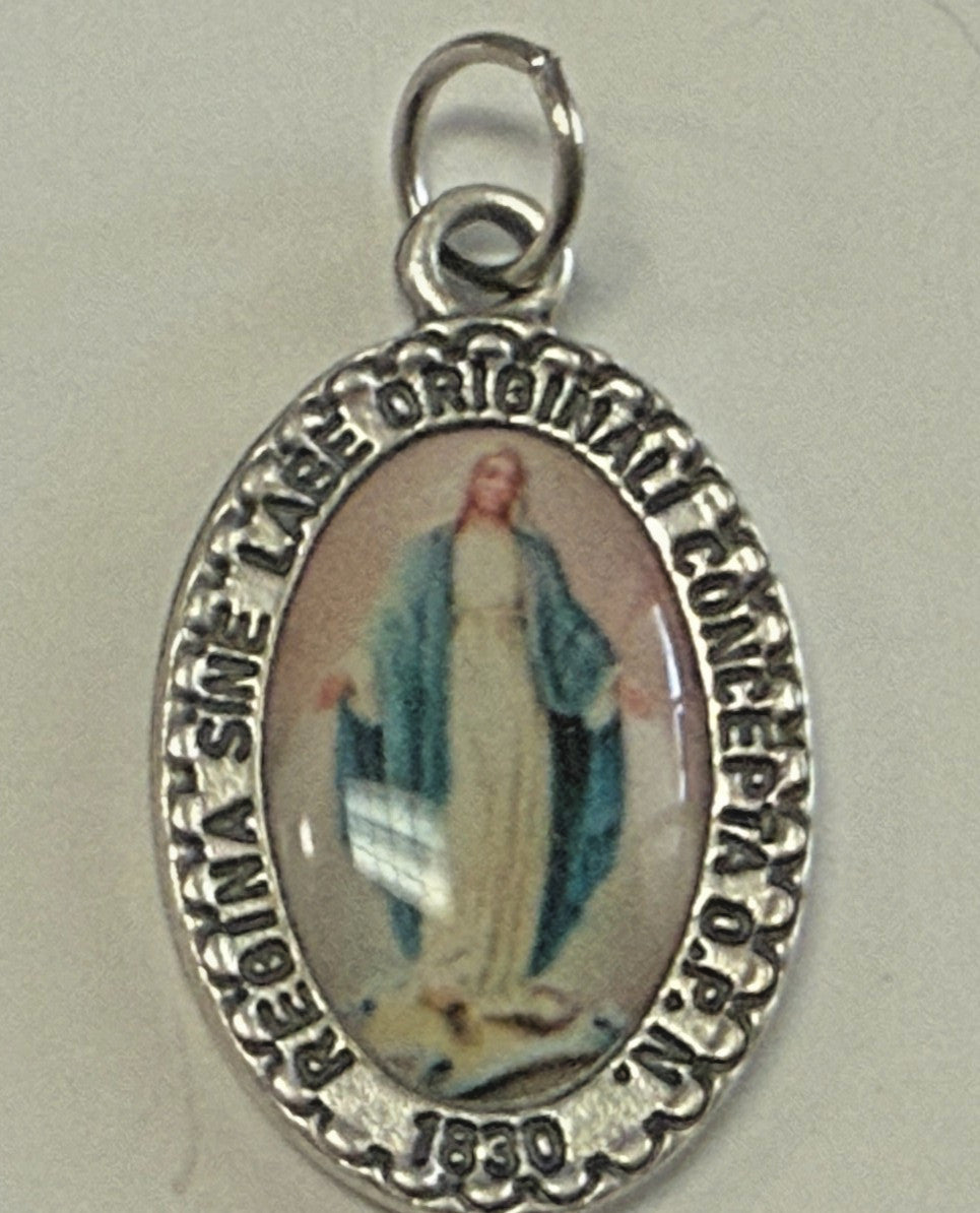 Our Lady of the Miraculous Color Image  1" Medal, New from Italy #MD-024 - Journeys of Faith