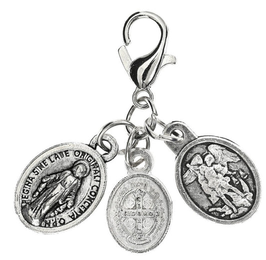 3 Devotional Medal Charms on a Lobster Clap, New #Gftshp-92 - Journeys of Faith