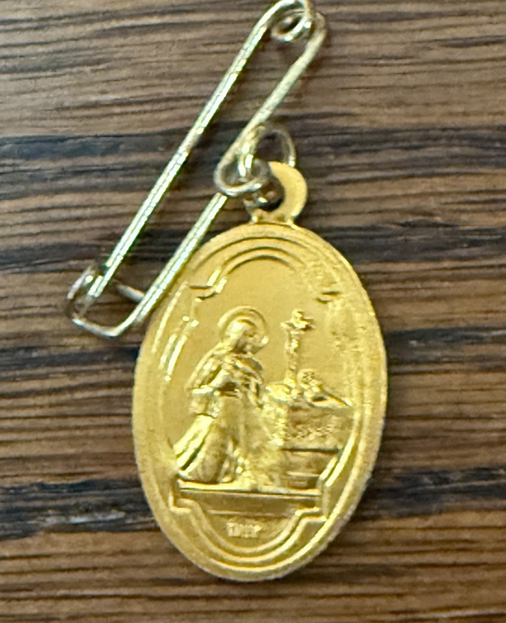 Saint Rita of Cascia & Sacred Heart of Jesus Gold tone Medal,  New #MD-60 - Journeys of Faith