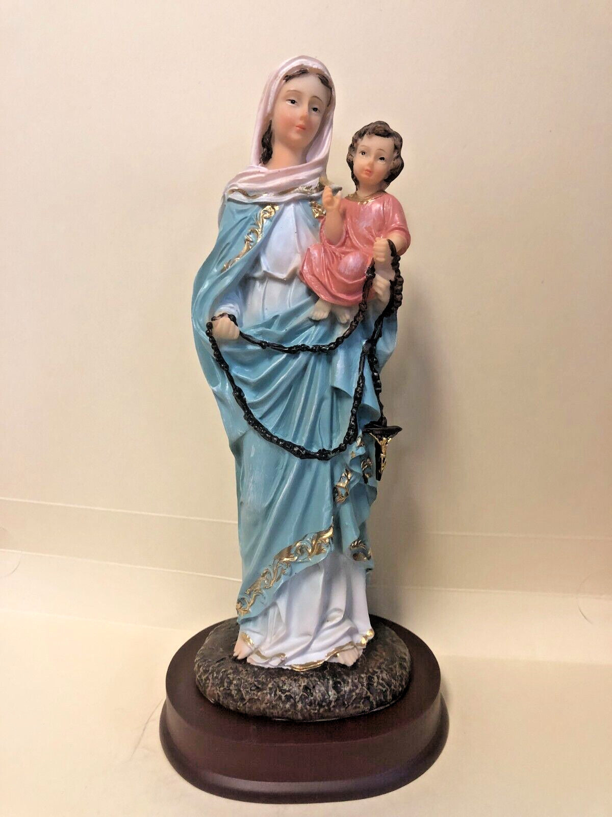 Our Lady of the Rosary 8.25" Statue, New #AB-178 - Journeys of Faith