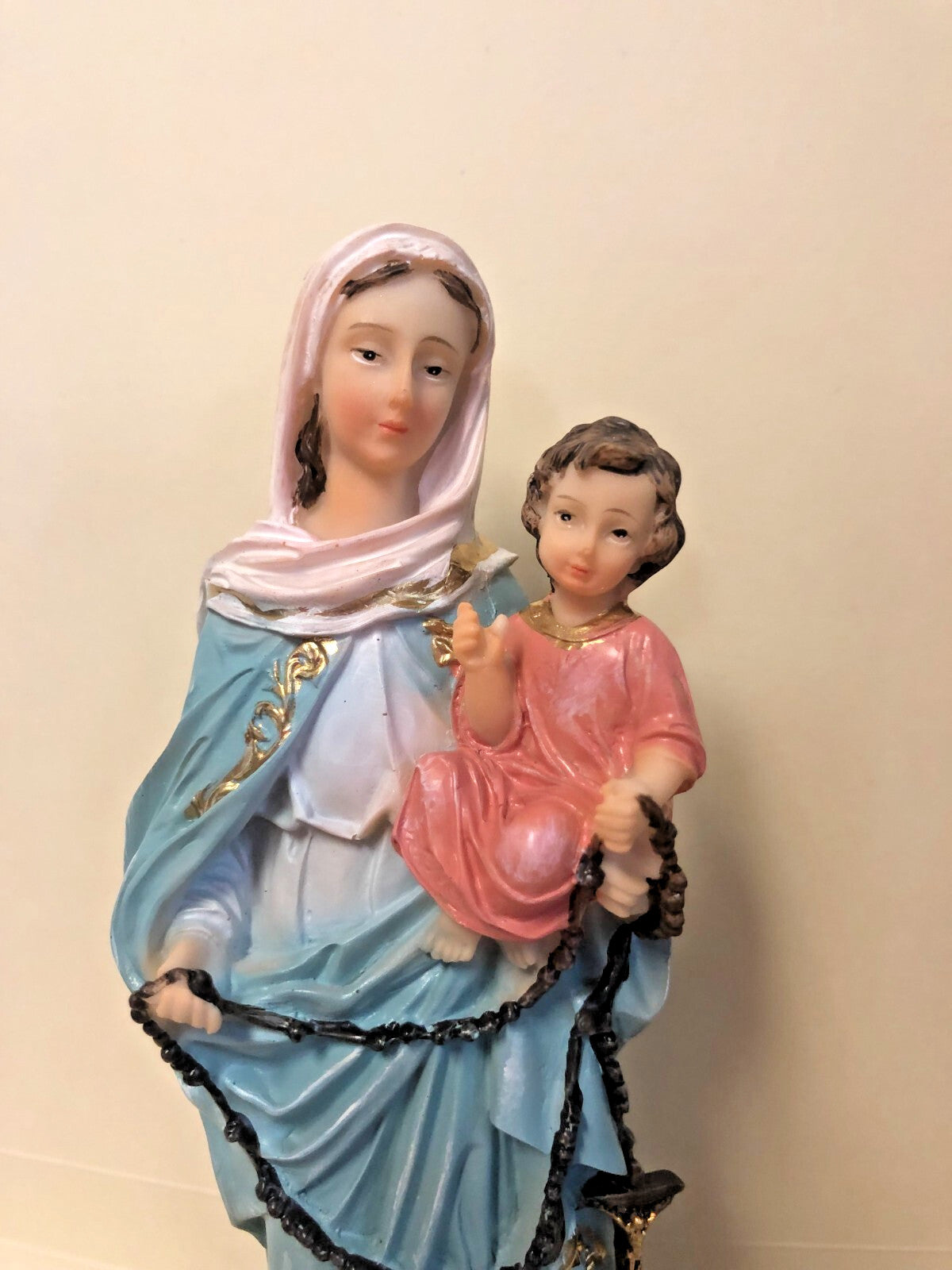 Our Lady of the Rosary 8.25" Statue, New #AB-178 - Journeys of Faith