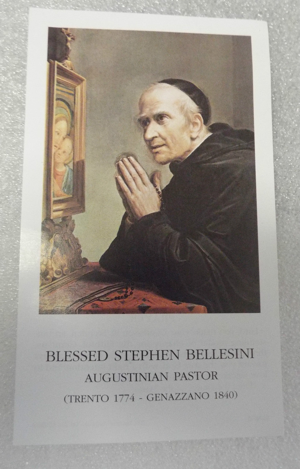 Blessed Stephen Bellesini Prayer Card, from Italy New - Journeys of Faith