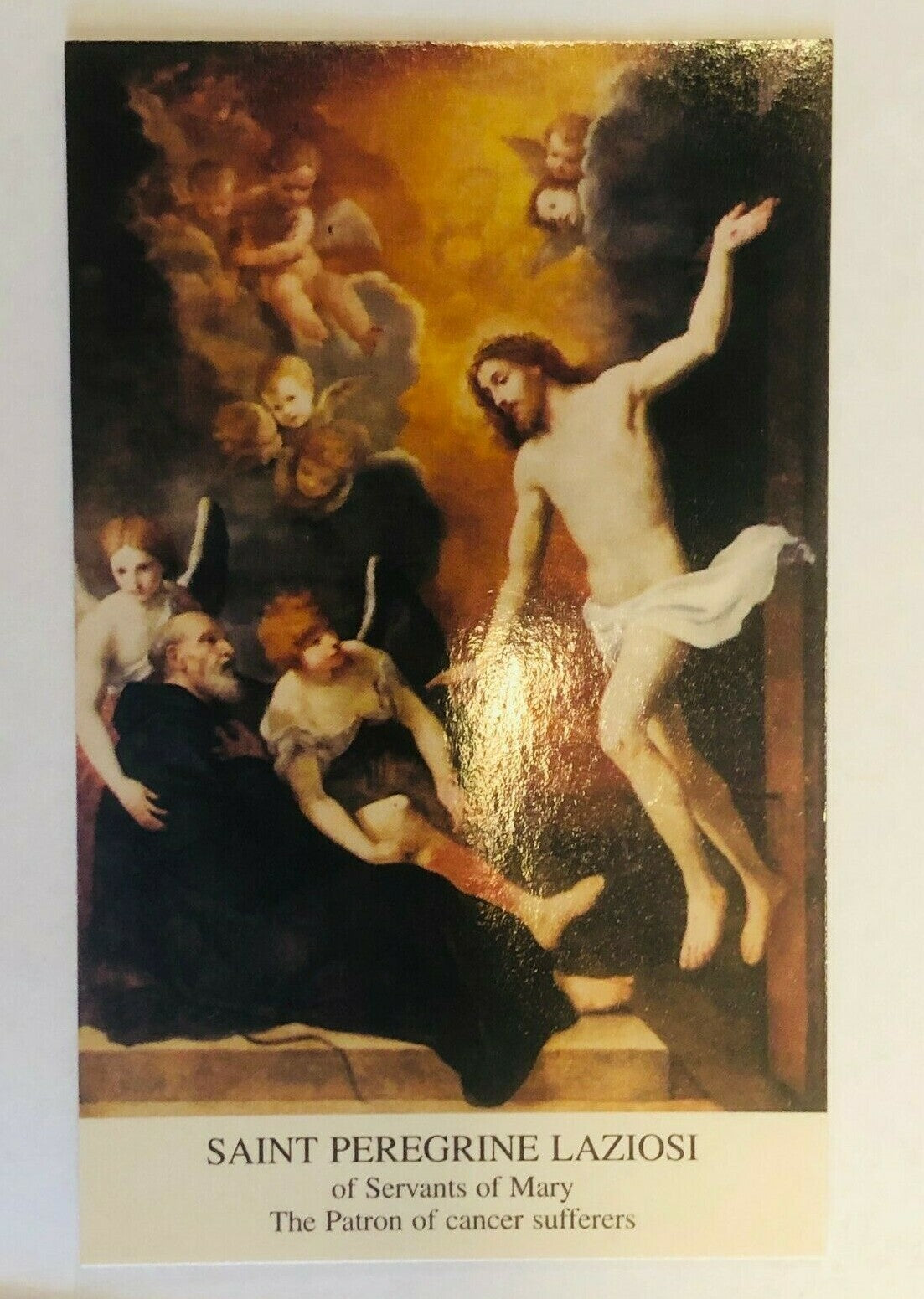 Saint Peregrine Laziosi  (The Cancer Saint)  Prayer Card, From Italy New 1 - Journeys of Faith