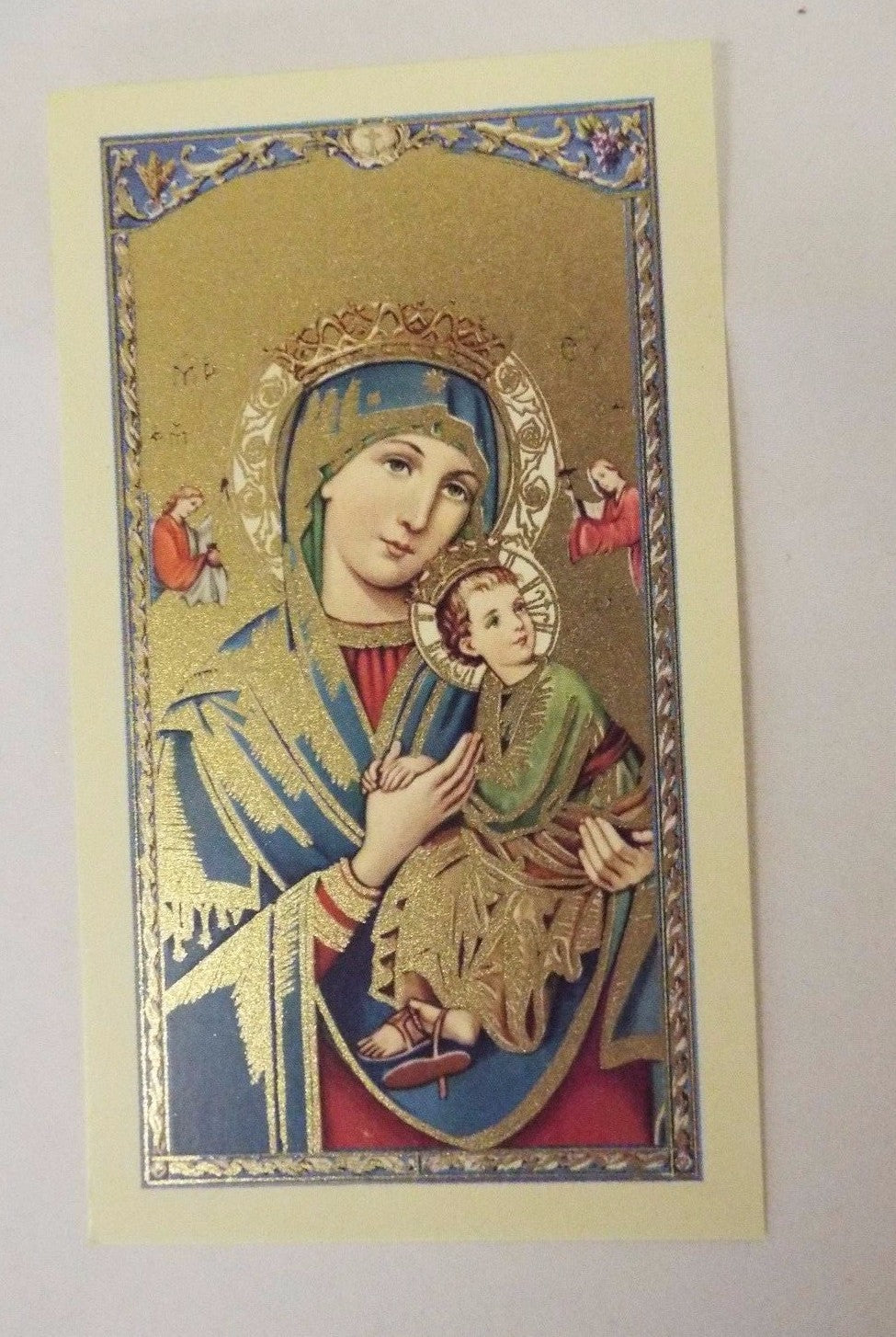 Virgen del Perpetuo Socorro Estampa de oración /Spanish Prayer,New - Journeys of Faith