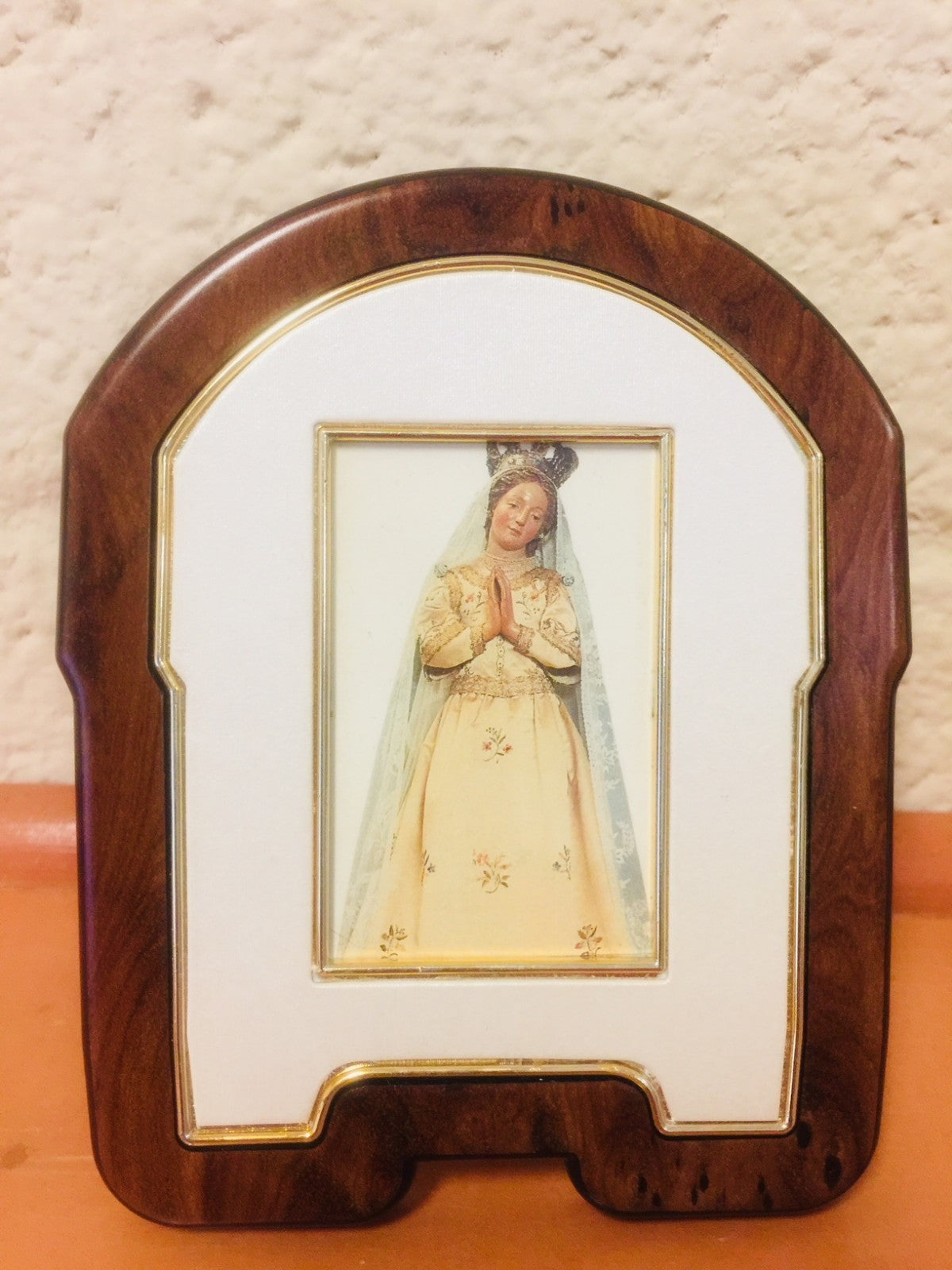 Blessed Mother Antique Image on Acrylic Picture Frame, From Italy - Journeys of Faith