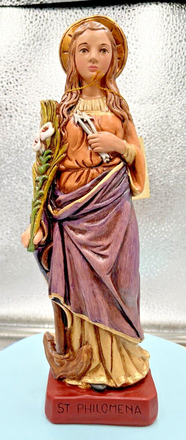 Saint Philomena 10"  Statue, New from Colombia #L004 - Journeys of Faith