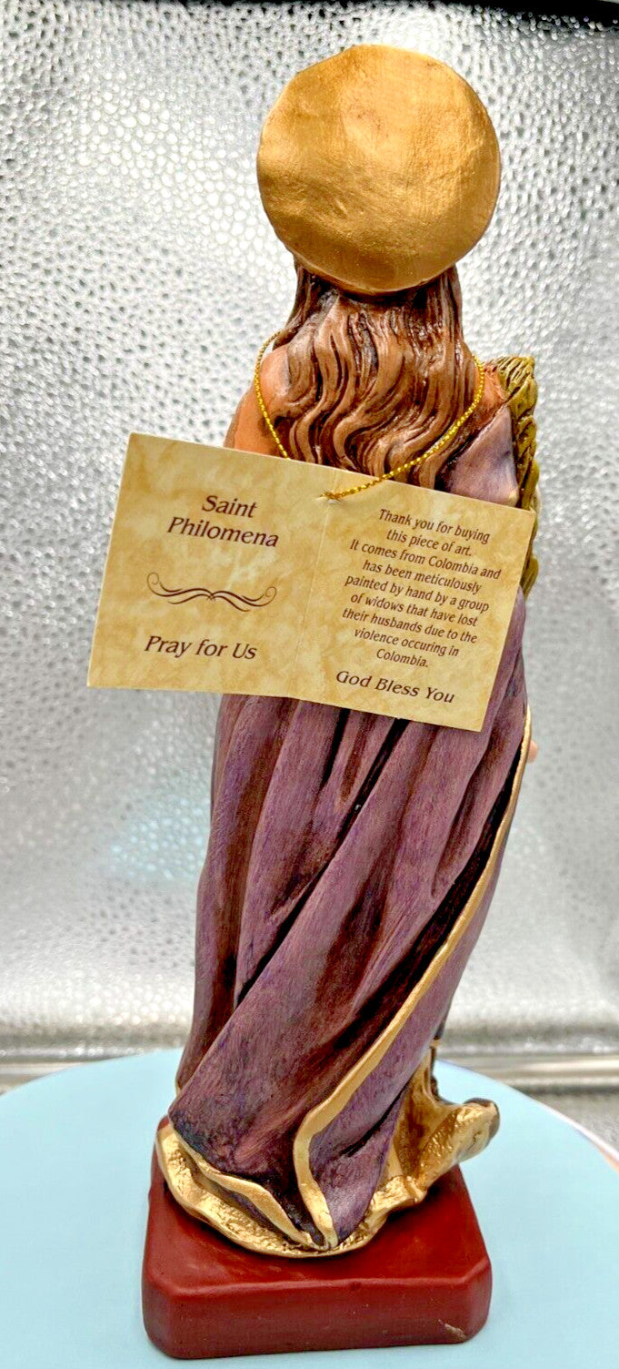 Saint Philomena 10"  Statue, New from Colombia #L004 - Journeys of Faith