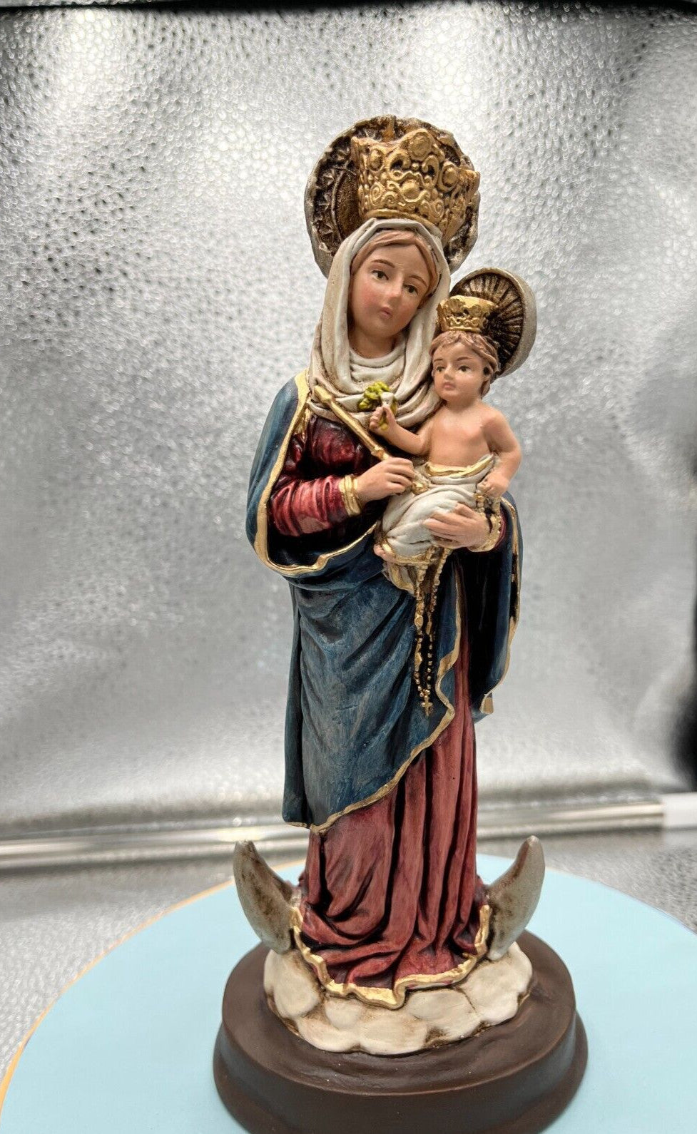 Our Lady of the Rosary Statue, 8.5" New, From Colombia #L008 - Journeys of Faith