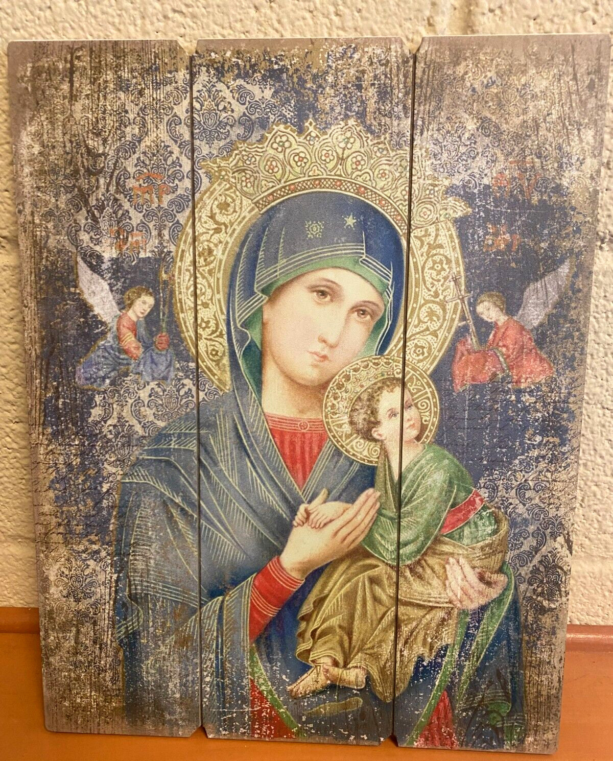 Our Lady of Perpetual Help Image on Wood Pallet, New #AB-012 - Journeys of Faith