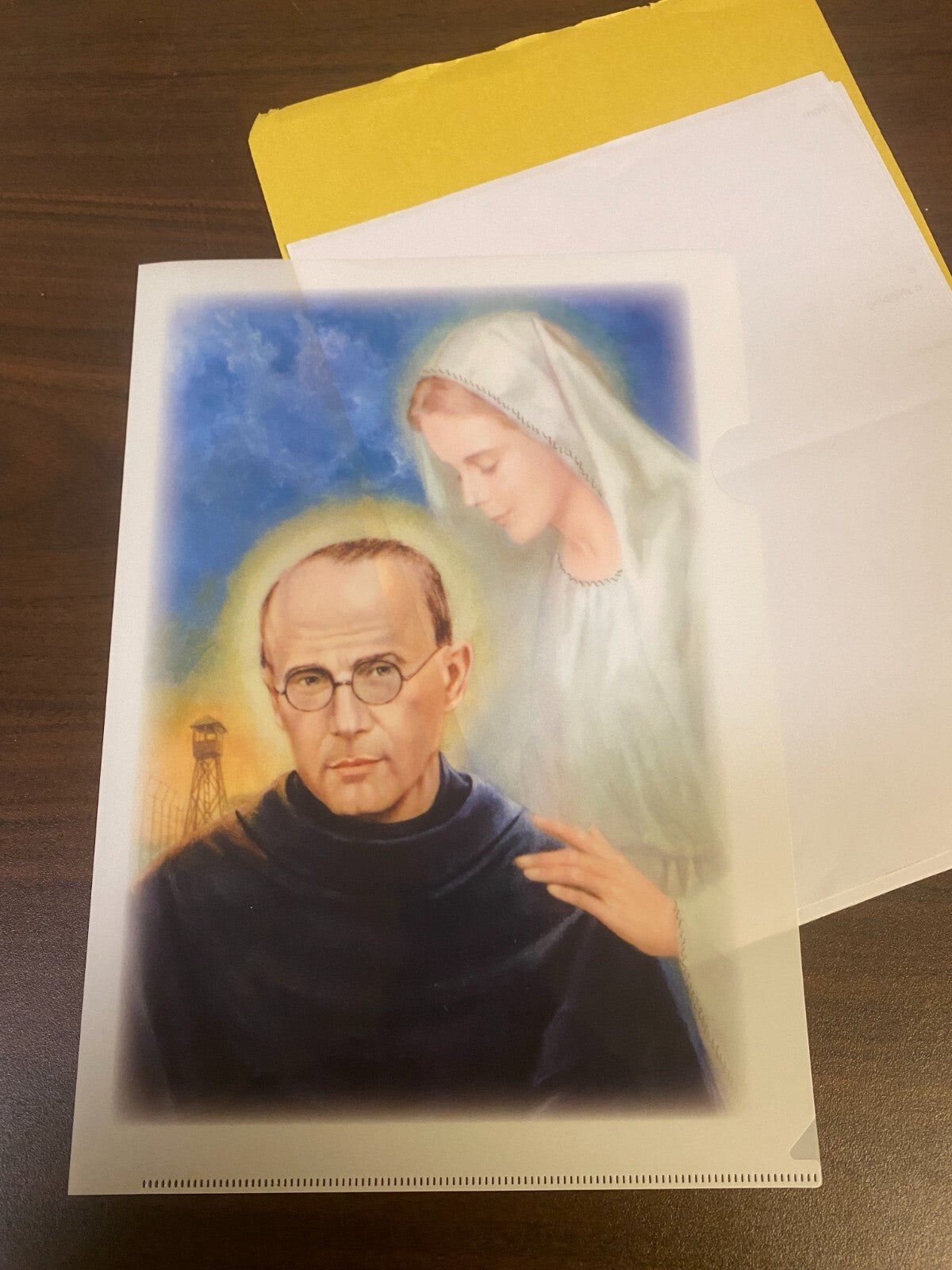 Saint Maximilian Kolbe Vinyl Folder, New from Japan - Journeys of Faith