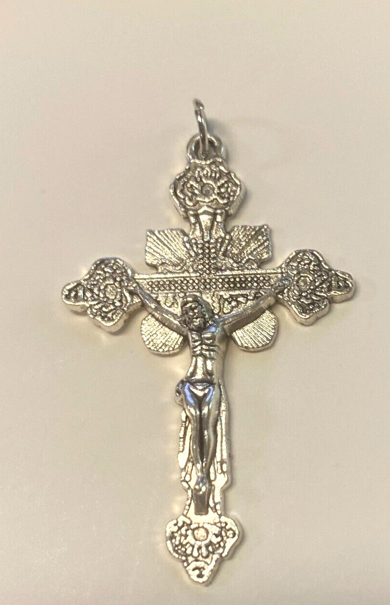 Silver Plated 2" Crucifix Pendant,  New #MD-012 - Journeys of Faith