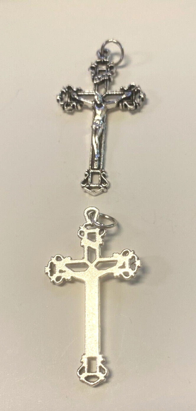 Celtic  Crucifix Pendant 1.75" Silver Plated,  New #MD-014 - Journeys of Faith