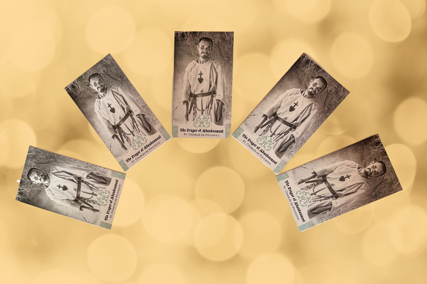 5 Pack Prayer of Abandonment Saint Charles Foucauld Prayer Card - Journeys of Faith