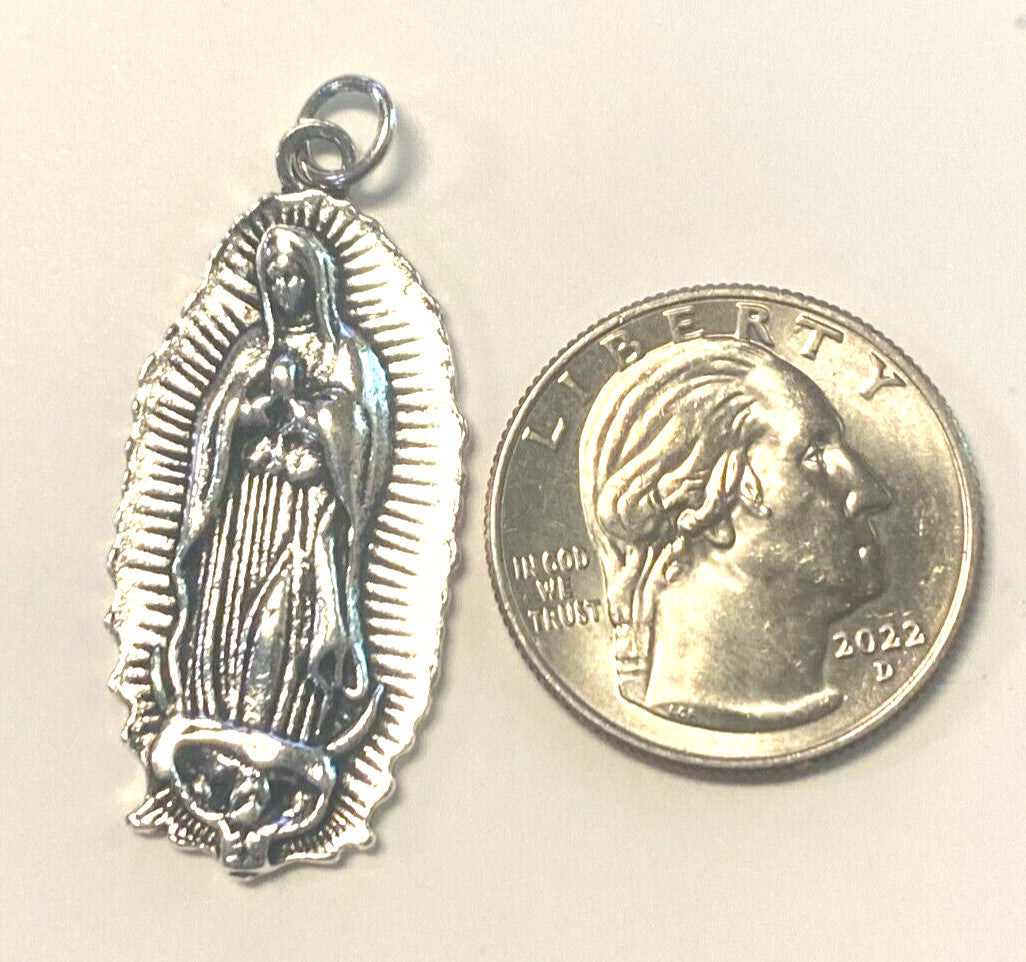 Our Lady of Guadalupe Silver Plated 1.5" Medal, New #MD-019 - Journeys of Faith