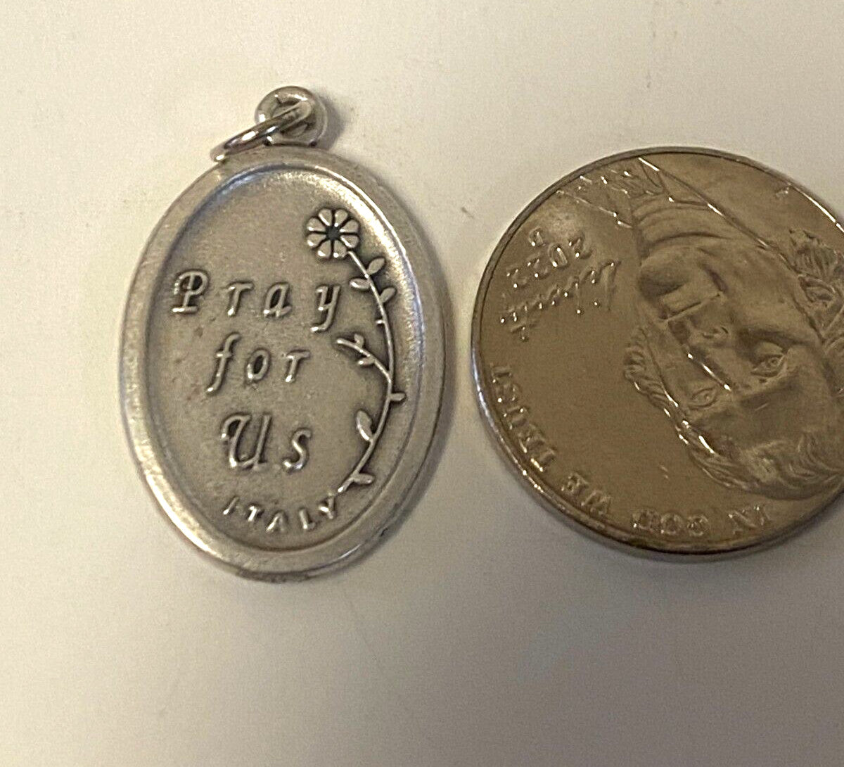 Our Lady of Perpetual Help Silver tone Medal, New - Journeys of Faith