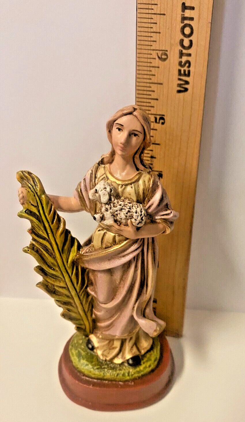 Saint Agnes 5.5"  Statue, New From Colombia #L012 - Journeys of Faith