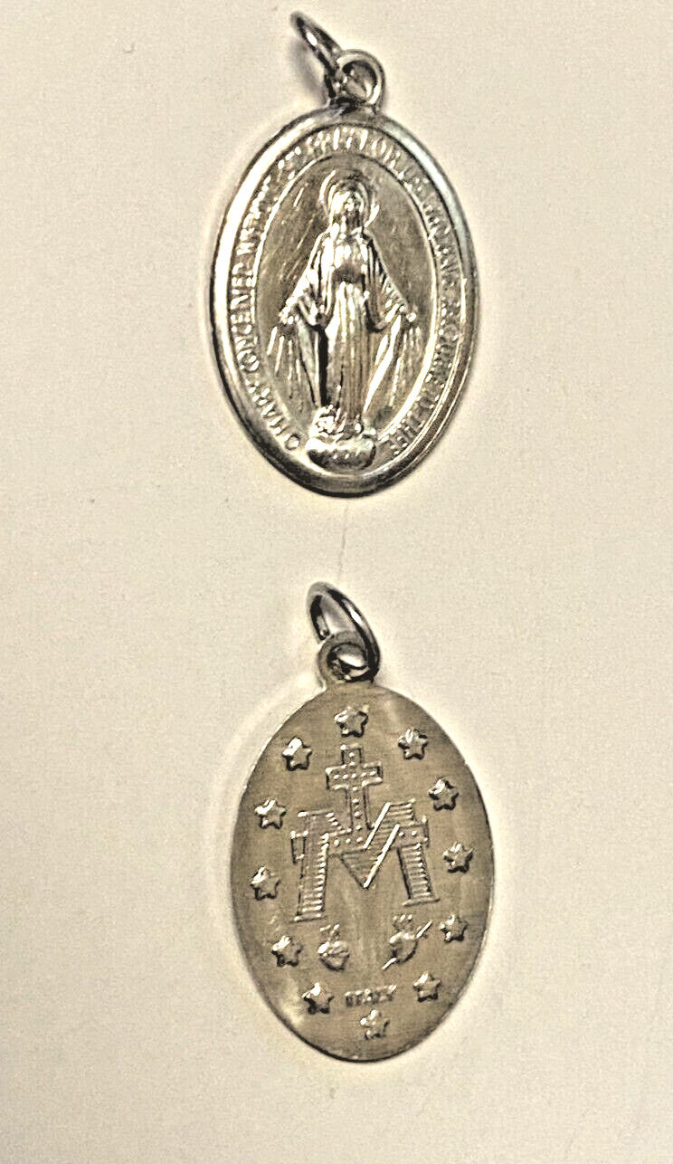 Our Lady of the Miraculous Silver tone  1" Medal, New from Italy #MD-069 - Journeys of Faith