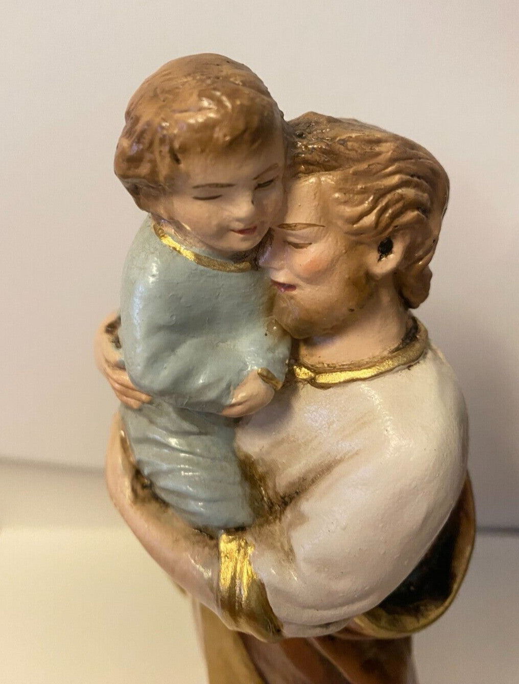 Saint Joseph with Child "A Father's Hug", 7.25" Statue, New from Colombia #L079 - Journeys of Faith