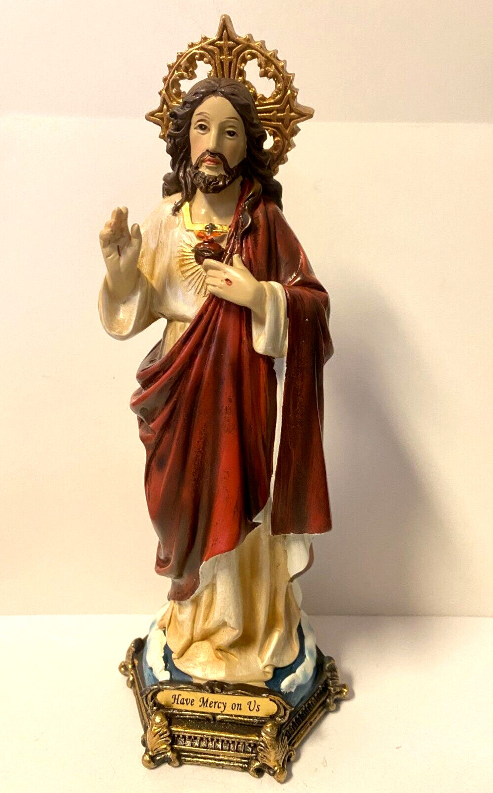 Sacred Heart Of Jesus  9" Statue, New #AB-173 - Journeys of Faith