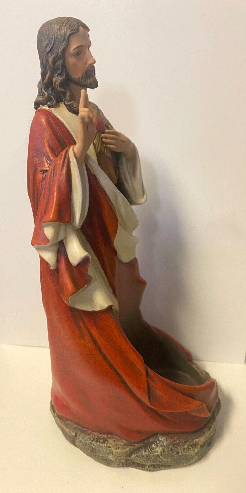 Sacred Heart Of Jesus Candle Holder 10" Statue, New #RM-025 - Journeys of Faith