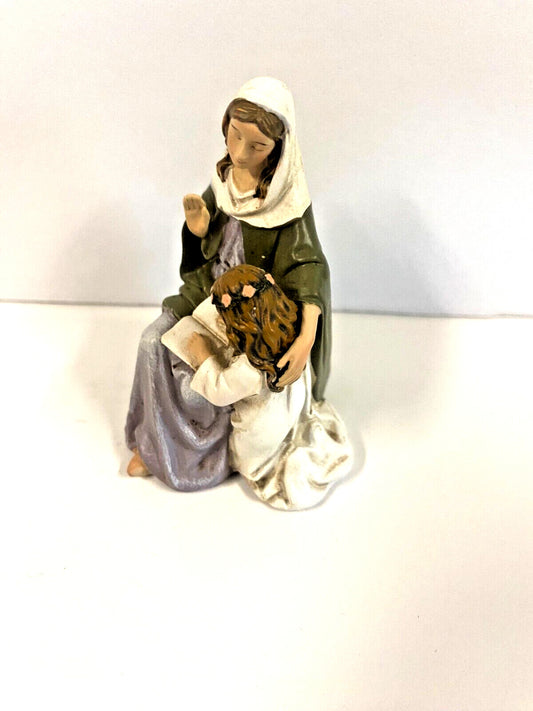 Saints Anne & Blessed Mother Mary 2.75"H Statue,  New #RM-08 - Journeys of Faith