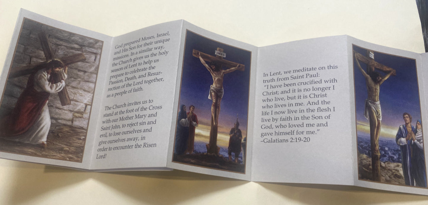 Lenten Prayers "Pray, Fast, Give" Accordion, New - Journeys of Faith