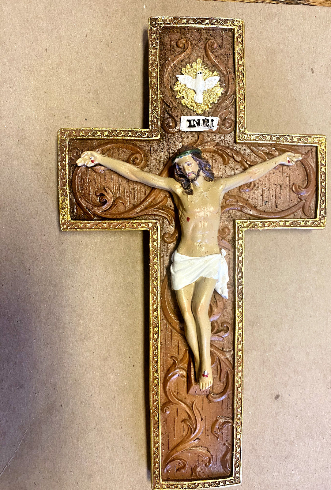 Holy Spirit Wall Crucifix 10.75", New #AB-133 - Journeys of Faith