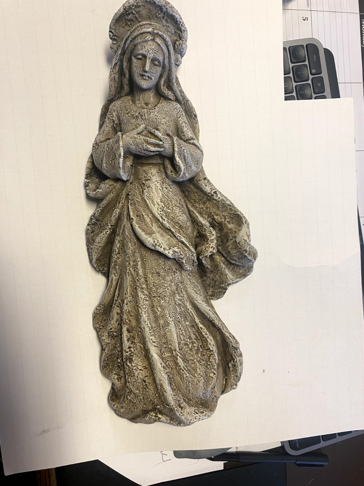 "Our Lady of Love" / Blessed Mother  14"  Plaque/Statue, New - Journeys of Faith