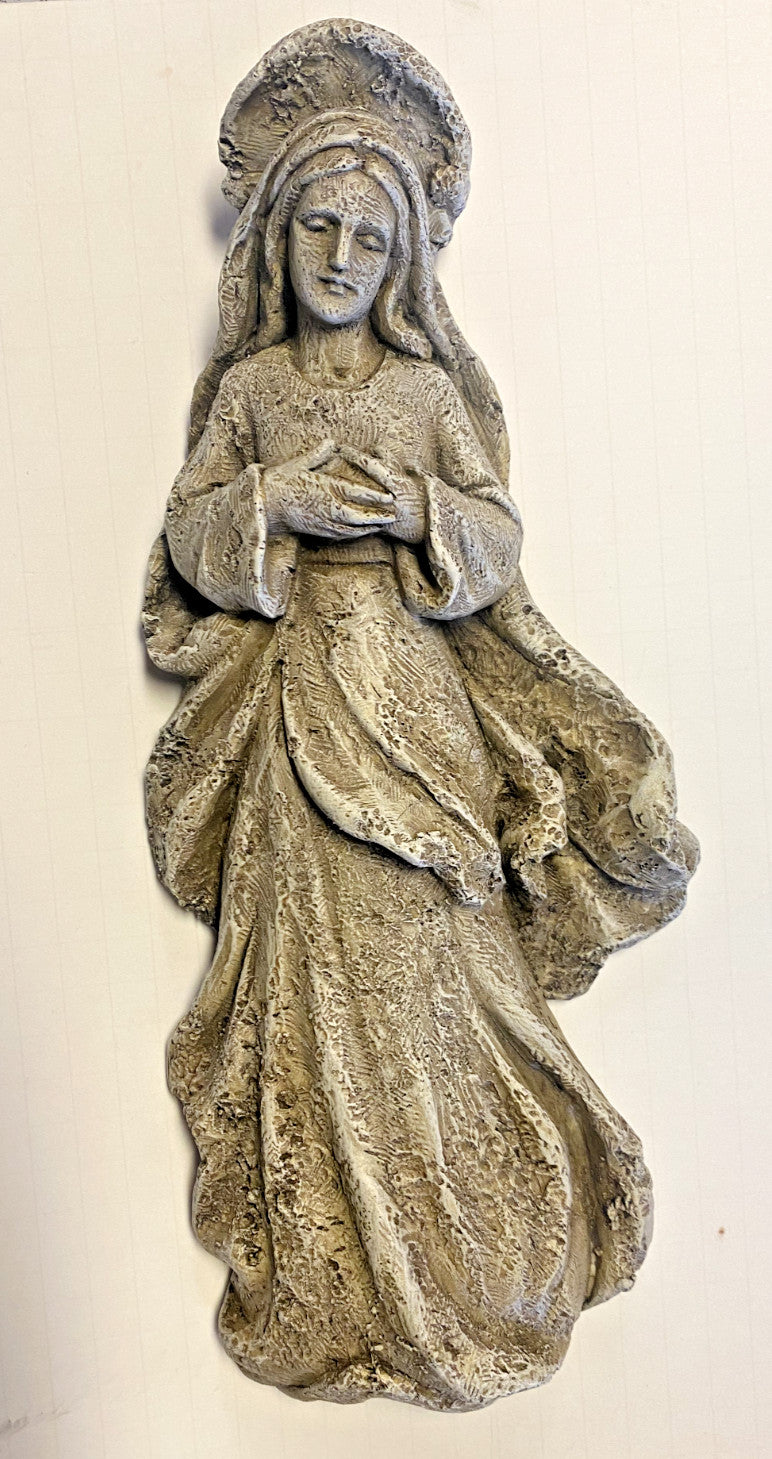 "Our Lady of Love" / Blessed Mother  14"  Plaque/Statue, New - Journeys of Faith