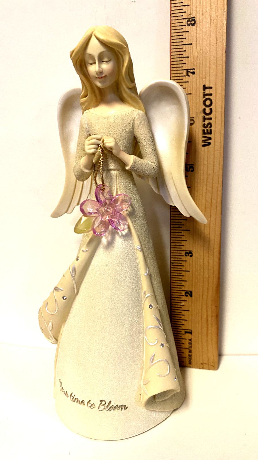Foundations by Enesco 7.5" Your time to bloom" Angel, New #Gftshp-8 - Journeys of Faith