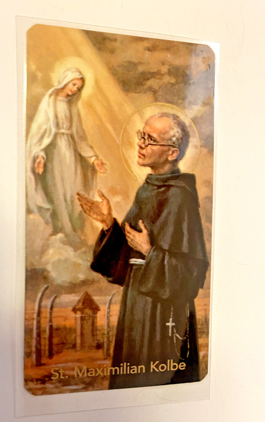 Saint Maximilian Kolbe Laminated Image , New from Japan - Journeys of Faith
