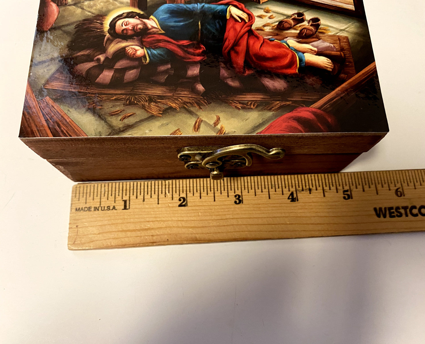 Sleeping Saint Joseph Petition Wood Box , New - Journeys of Faith