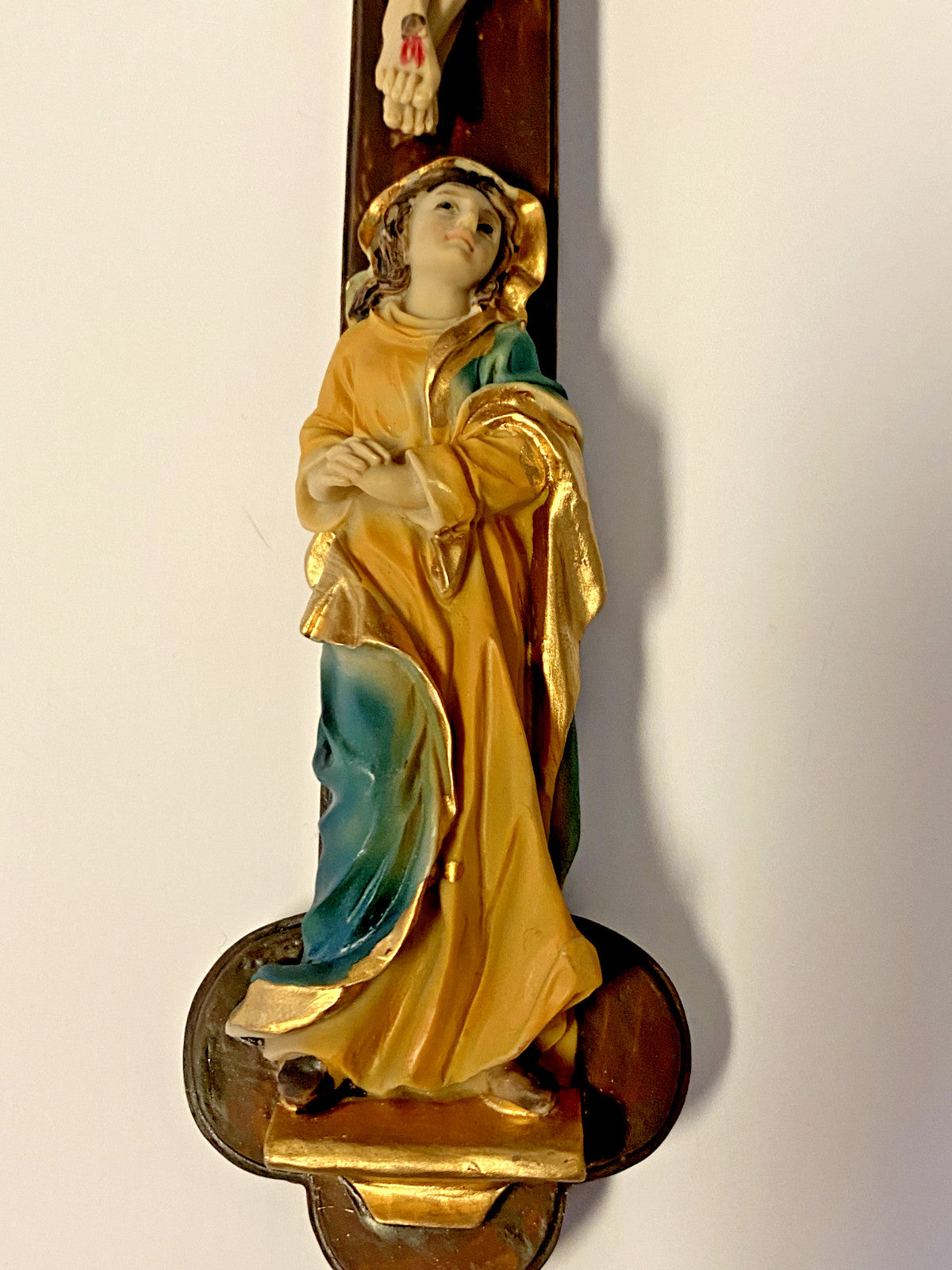 Holy Trinity + Blessed Mary   13" Crucifix ,  New  #AB-127 - Journeys of Faith