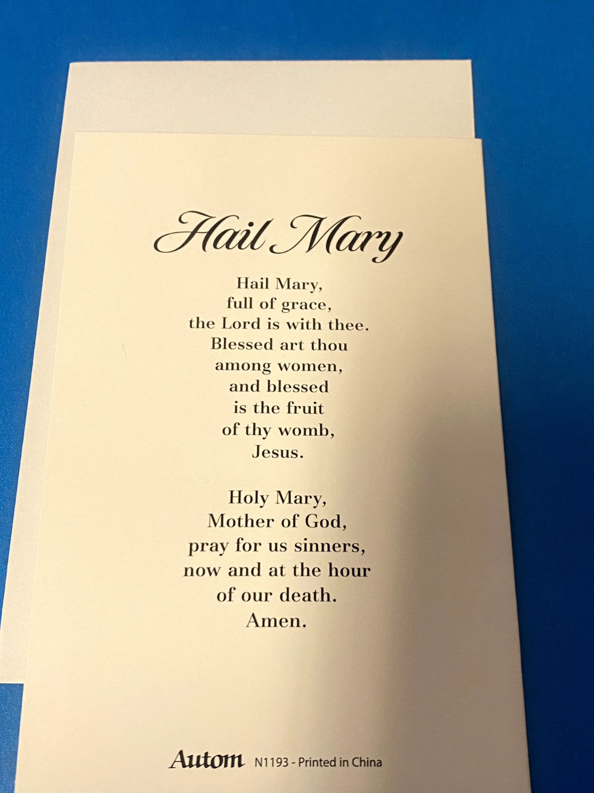 Our Lady of Grace Blank Note Card w/envelope,New #AB-25-2 - Journeys of Faith
